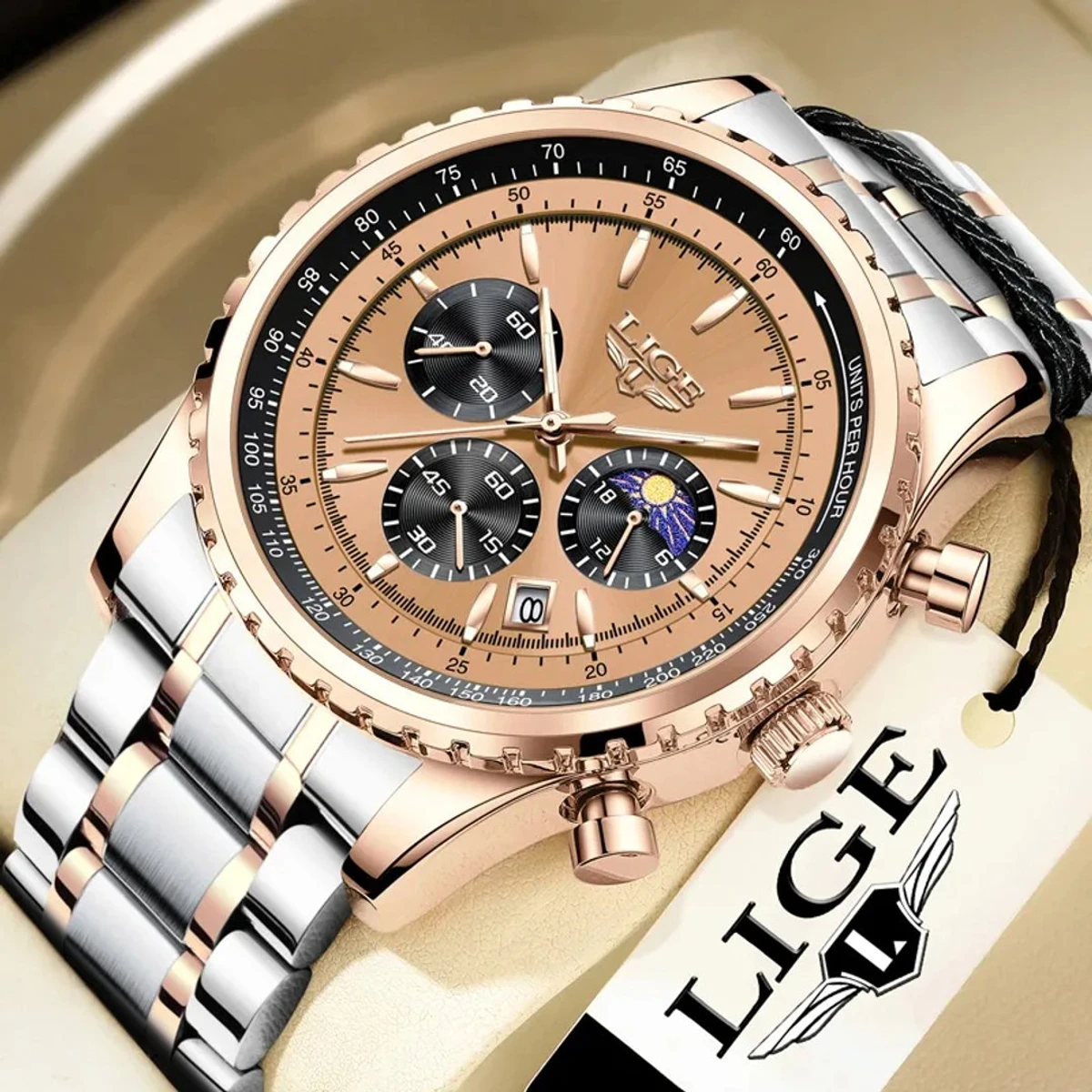 LIGE Top Brand Luxury New Men Watch