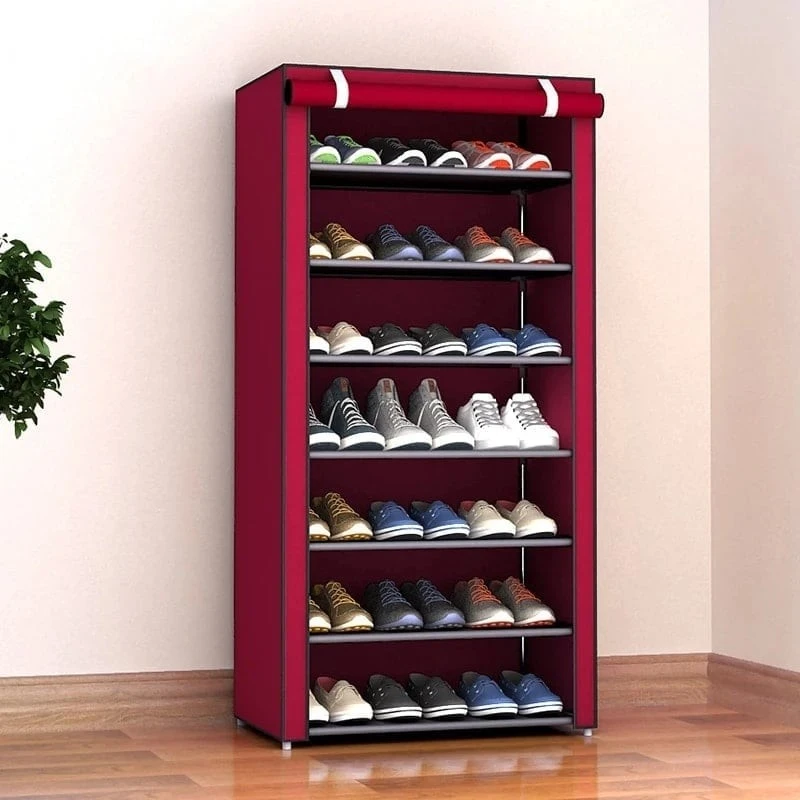 7 layer DIY Combination Dust-proof Cloth Shoe rack