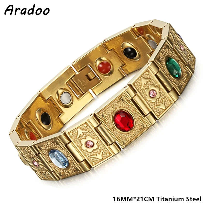 Multi Stone Magnet Bracelet-0632
