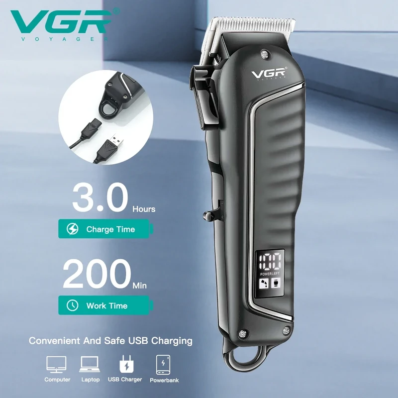 VGR V-683 Hair Clipper Professional Trimmer Rechargeable