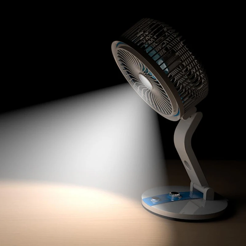 Rechargeable Folding Table Fan with Led Light - Image 5
