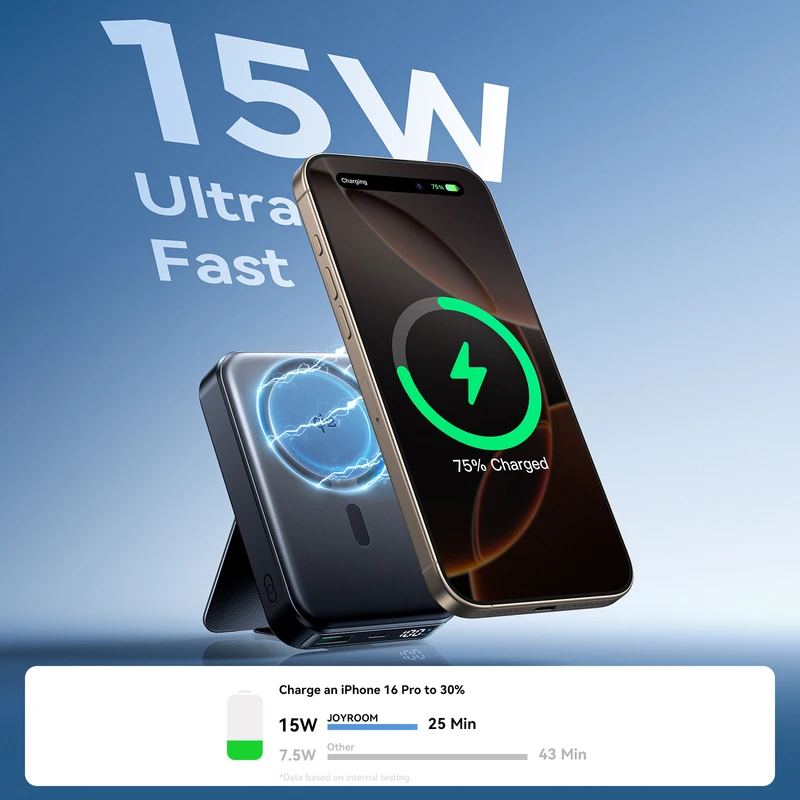 Joyroom JR-PBM11 Qi2 MagSafe Power Bank With Kickstand 10000mAh - Image 3