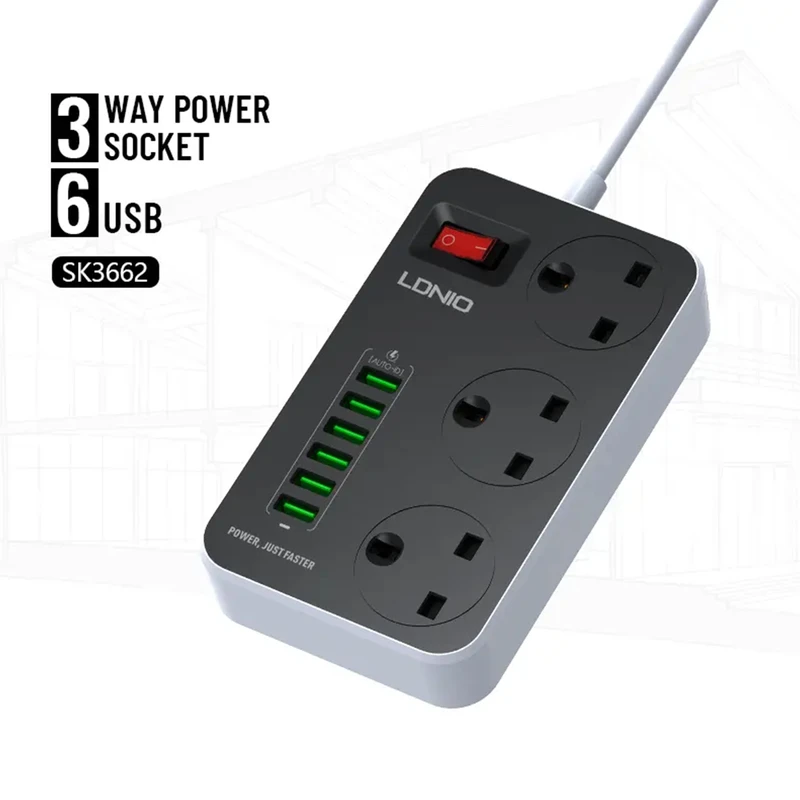 LDNIO SK3662 2500W Power Strip