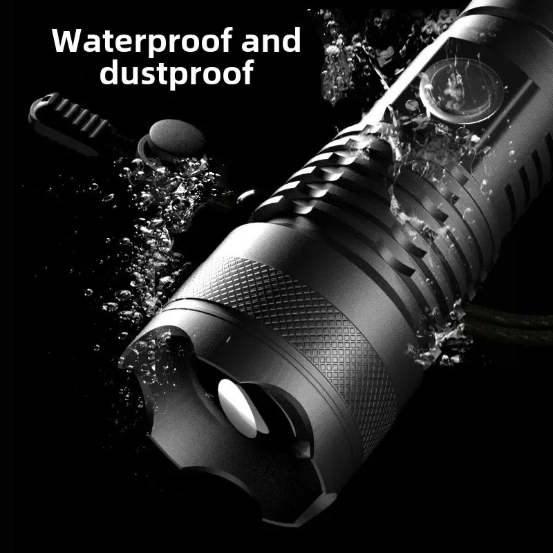 LED Zoom USB Rechargeable Flashlight