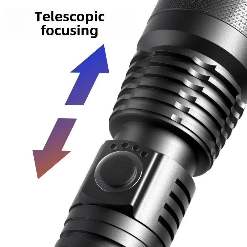 LED Zoom USB Rechargeable Flashlight - Image 4