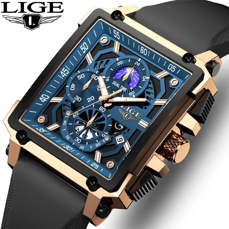 Men Watch LIGE Luxury Fashion