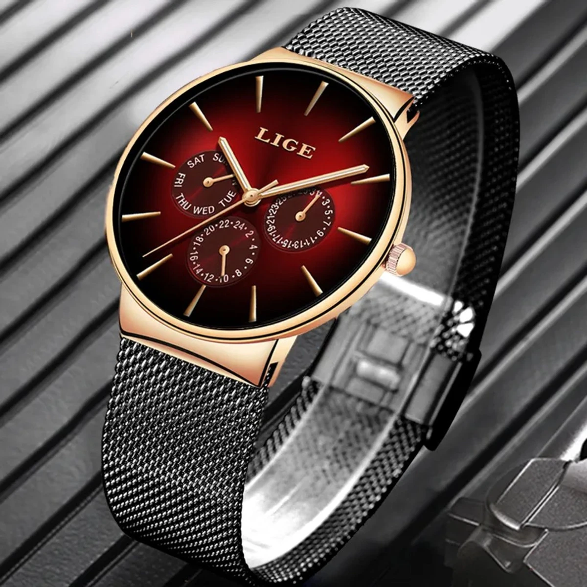 LIGE New Fashion Mens Watches Top Brand - Image 3
