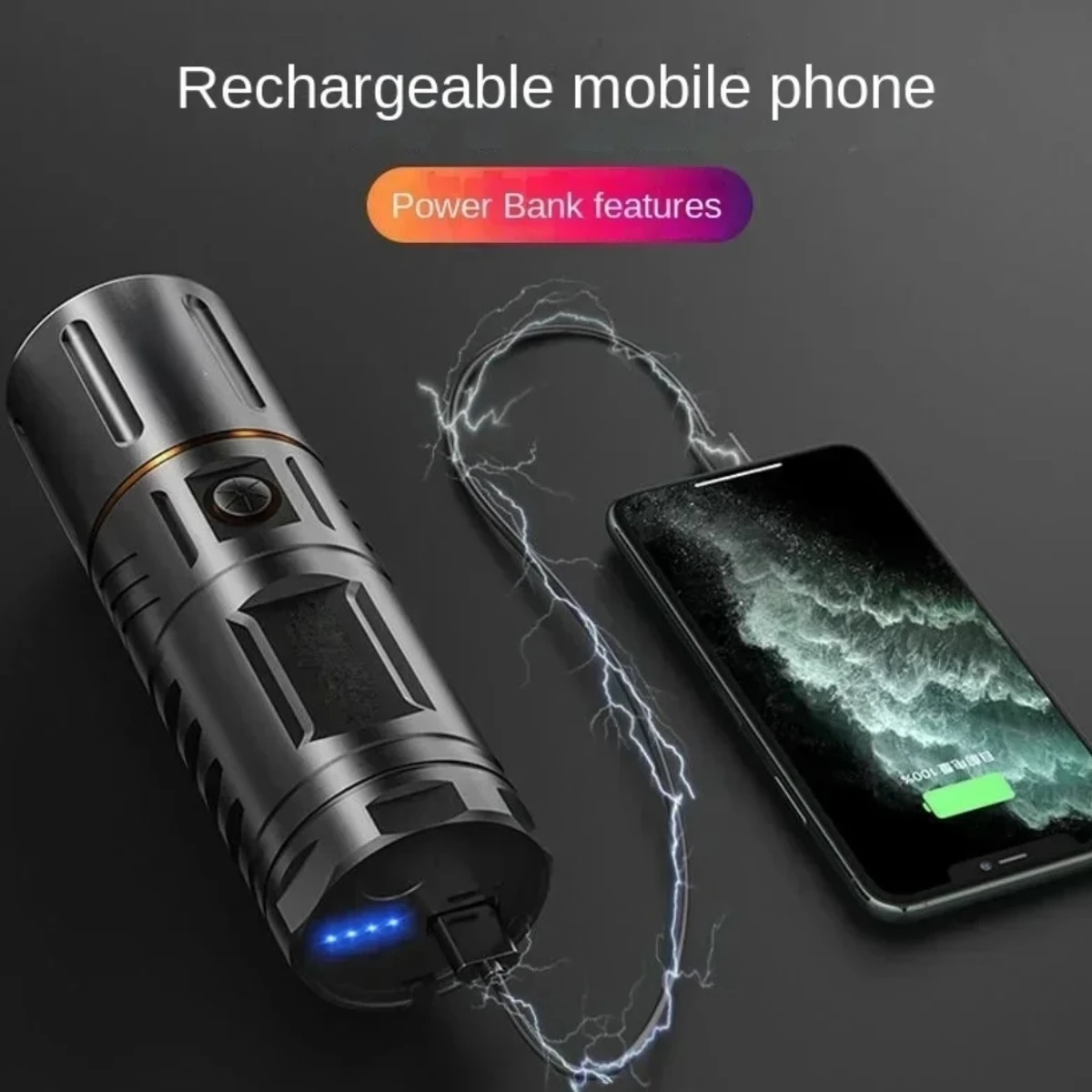 Jambo LED Rechargeable torch light with power bank