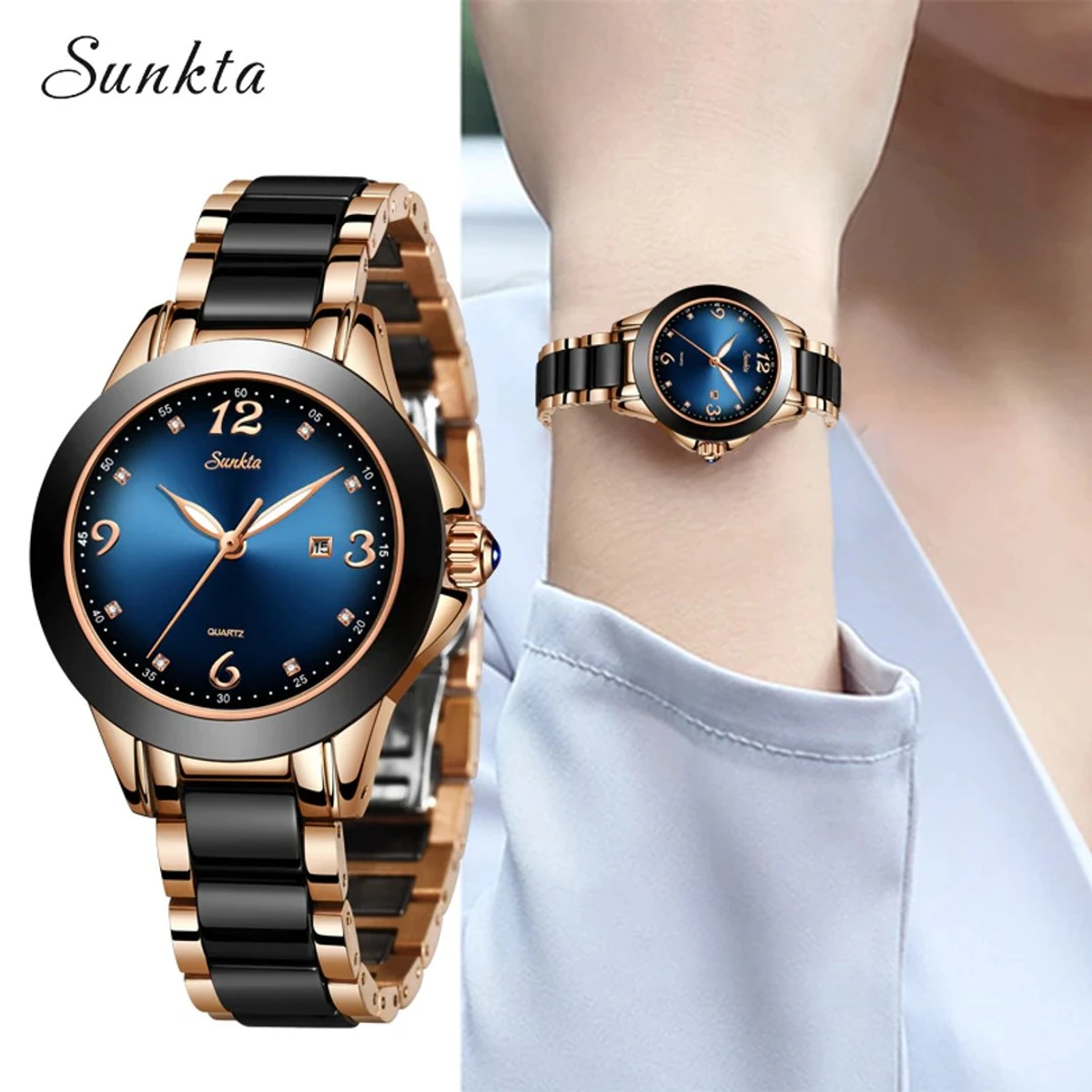 SUNKTA Fashion Women Watches Ladies Top Brand