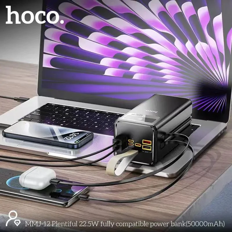 Hoco MMJ12 Plentiful 22.5W 50000mAh Power Bank with LED Lighting - Image 3