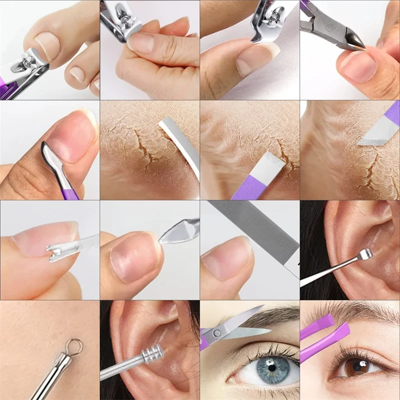 16 Pcs Manicure Set Stainless Steel Nail Clippers Kit & Pedicure - Image 4