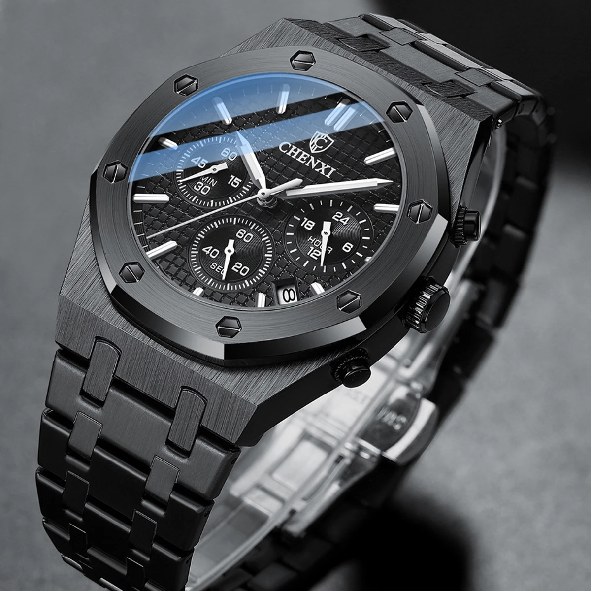 Chenxi Chronograph Men Watches Stainless Steel