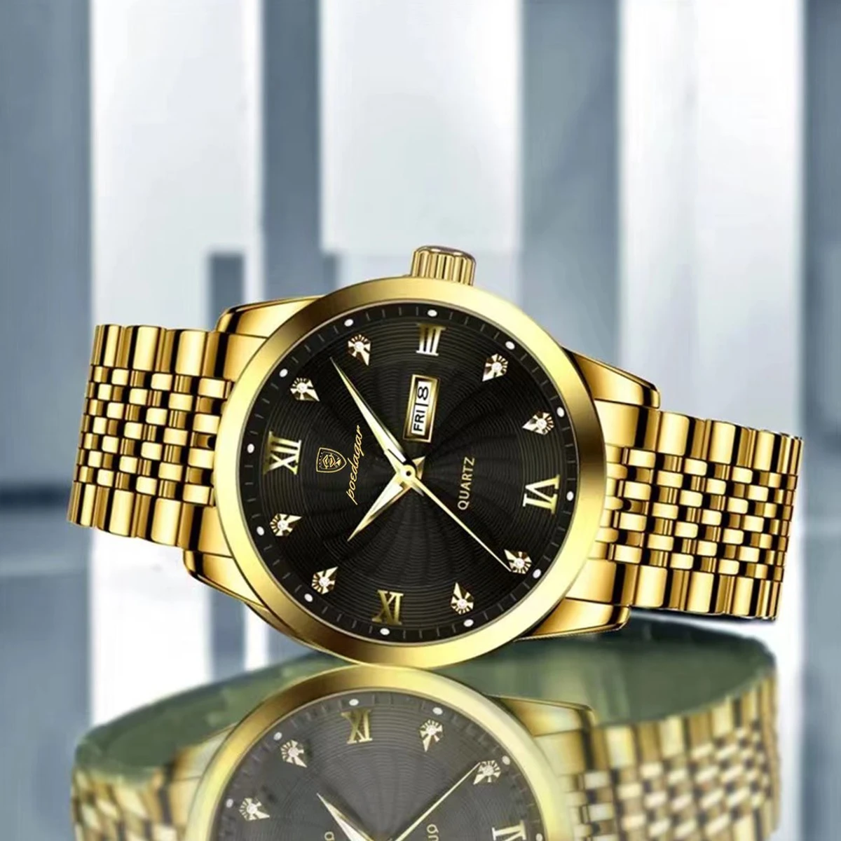 POEDAGAR Men Watch Stainless Steel Top Quailty Luxury Brand - Image 4