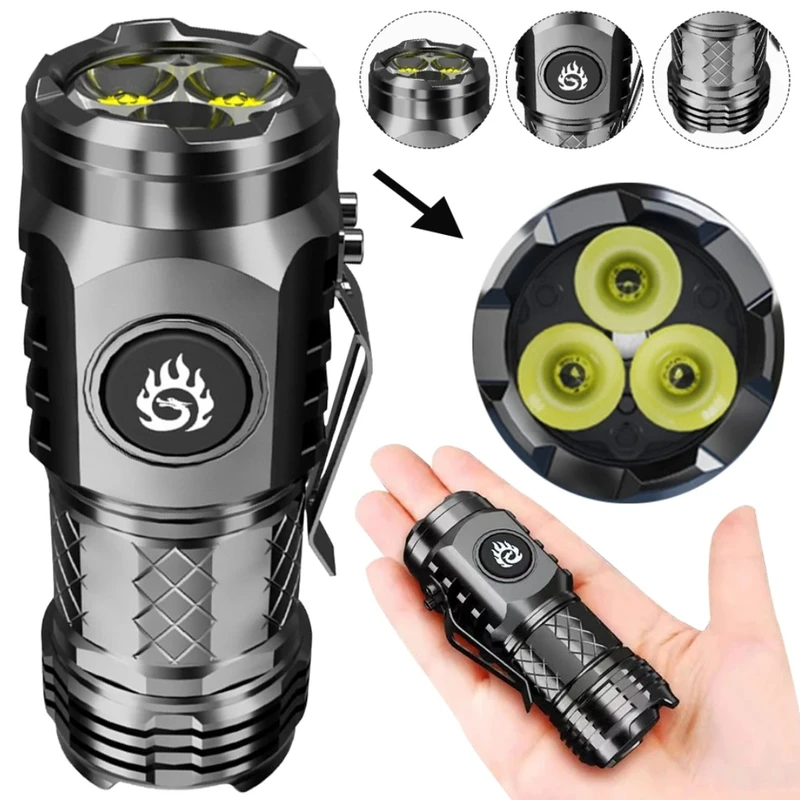 Mini Flashlight L-60 (Rechargeable ) - Image 4