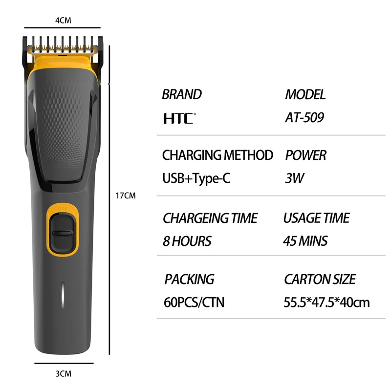 HTC AT-509 Best Hair Clippers Set - Image 4