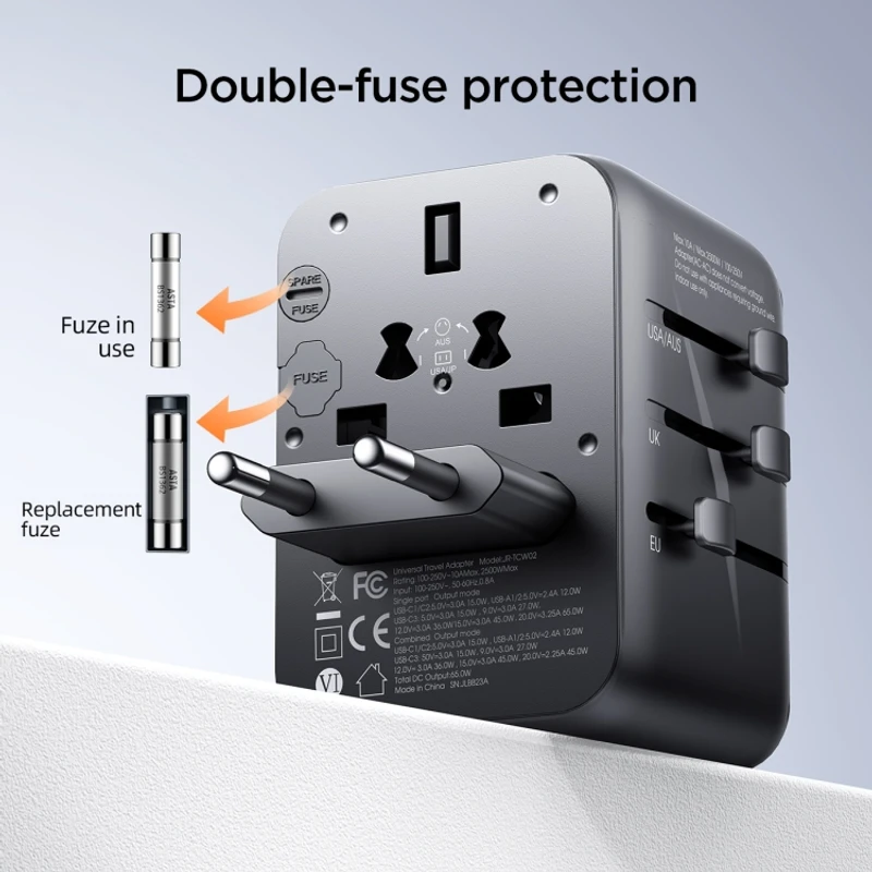 JOYROOM JR-TCW02 65W Universal Travel Adapter - Image 3