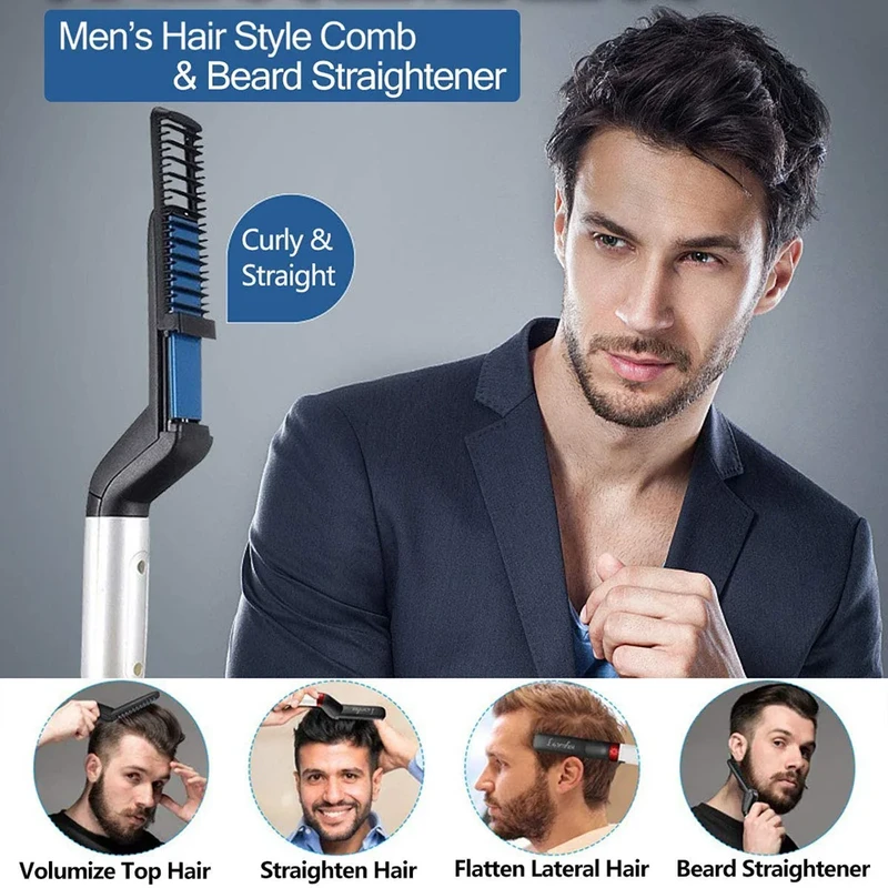 Men Beard and Hair Quick Straightener