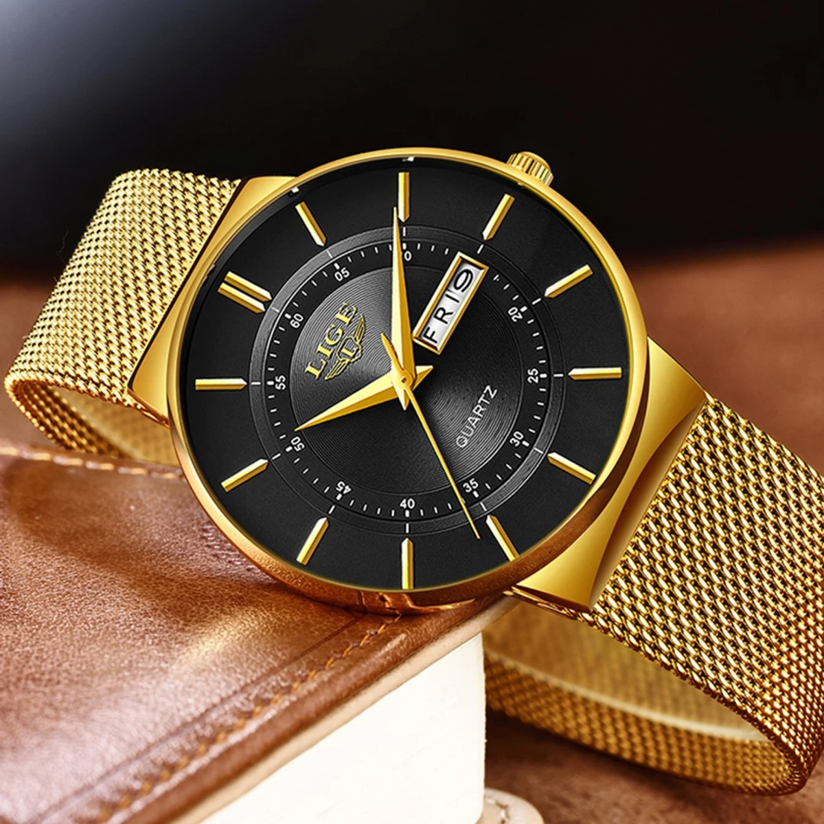 LIGE Top Brand Luxury Man Wristwatch