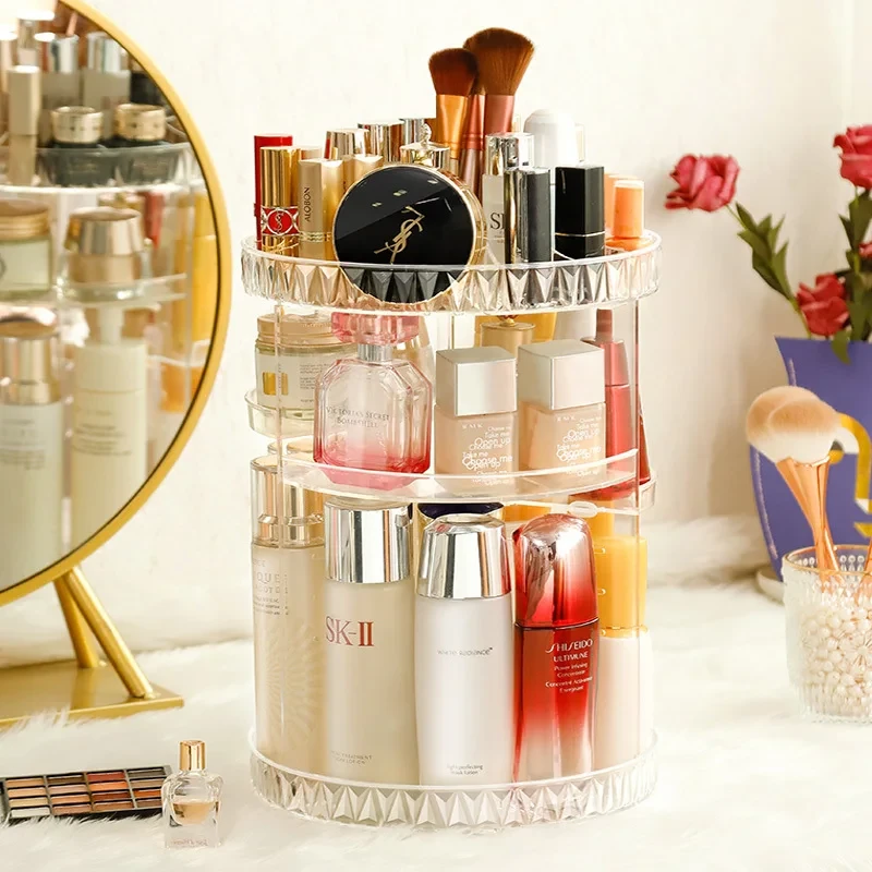 Cosmetics Makeup Organizer 3D Rotating 360