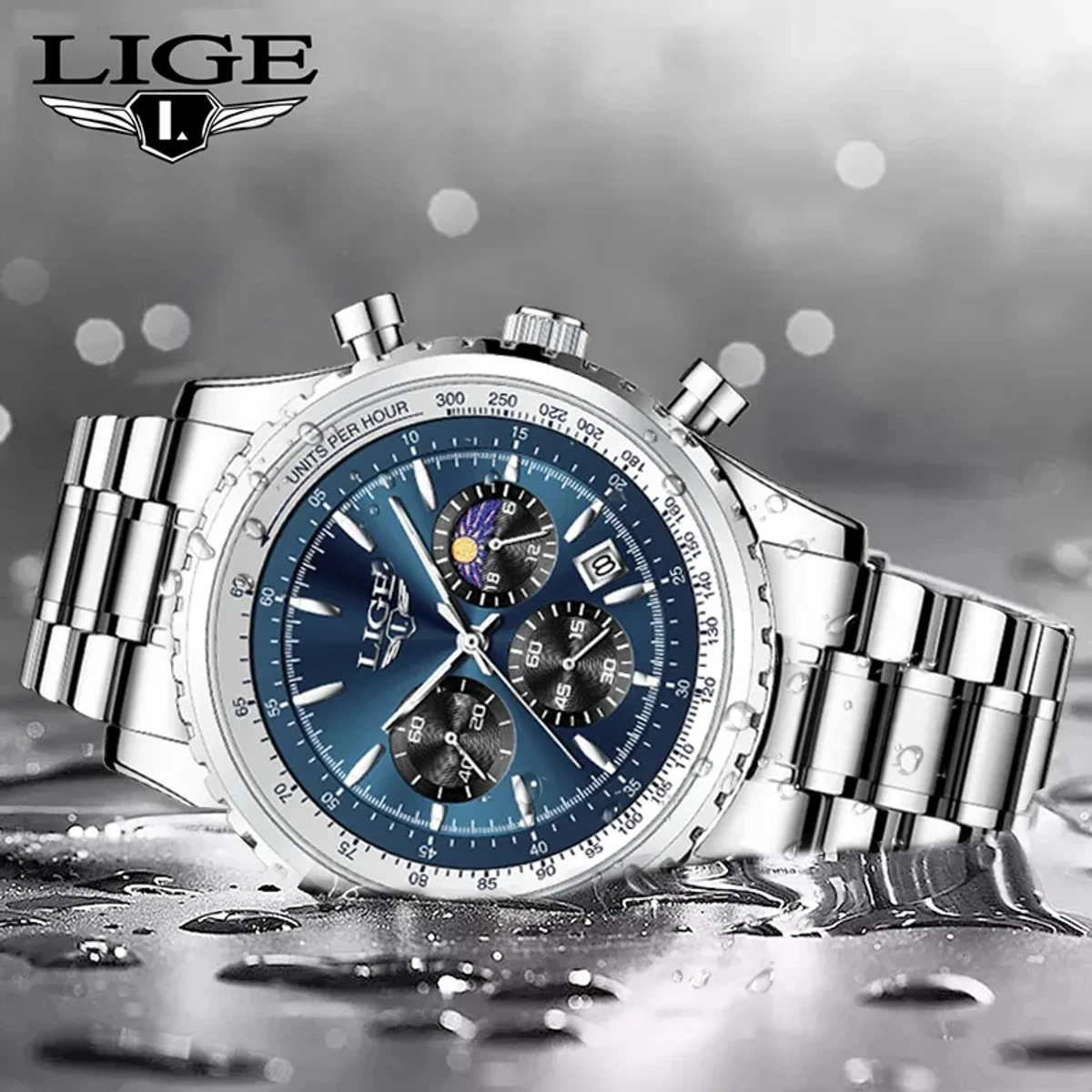 LIGE New Top Brand Luxury Men Watch - Image 3