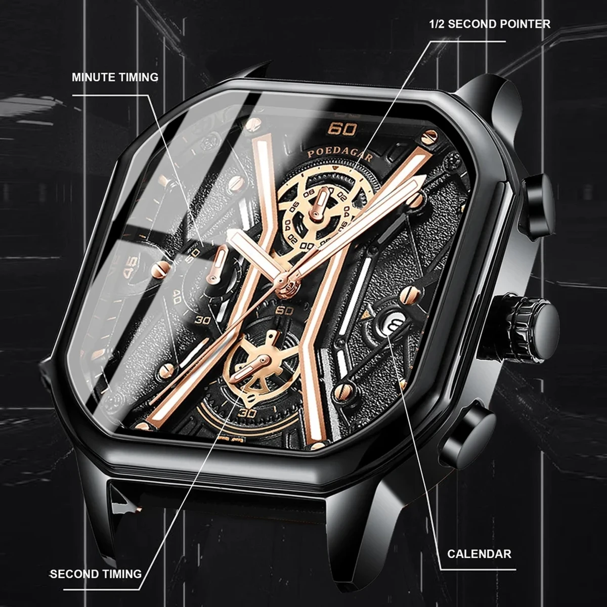 POEDAGAR Fashion Men Wristwatches