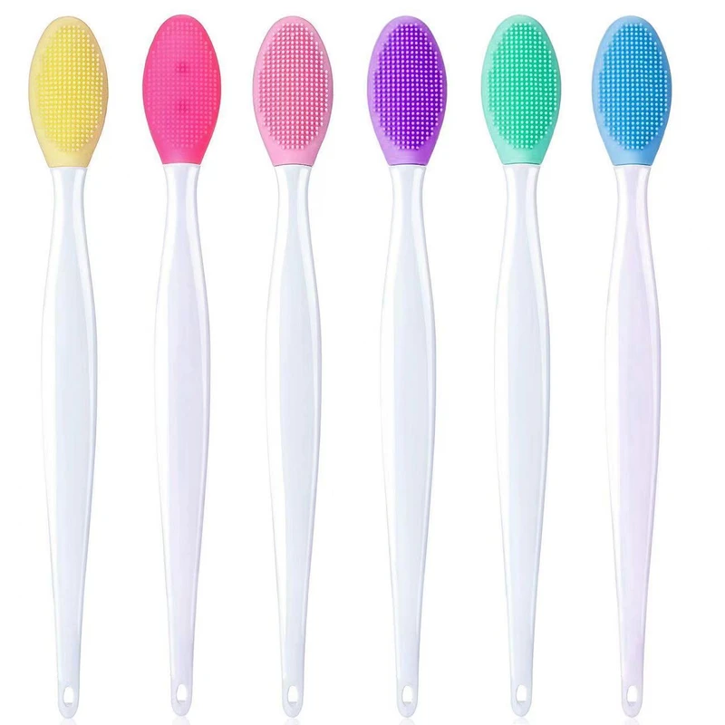 Silicone Nose Brush Cleaning Blackhead Double Sided Massage Brush Nose Brush Lip Brush Beauty Cleaning Tool