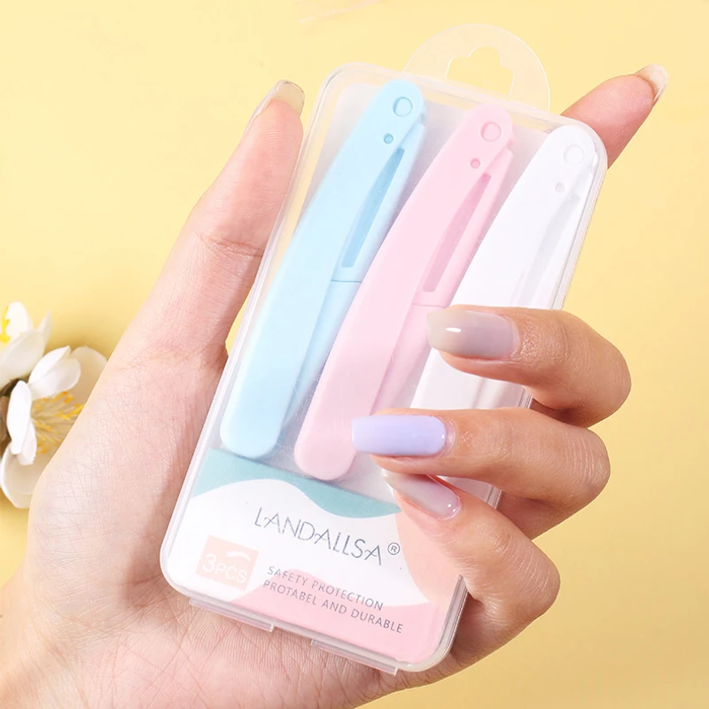 3PCS Set Eyebrow Razor Facial Hair Remover Eyebrow Trimmer Eye Brow Shaver Makeup Knife Face Care Hair Removal