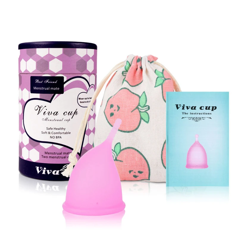 2pcs/Set Vivo Menstrual Cup Medical Grade Silicone Feminine Period Cup Hygiene Copa Menstrual de Silicone Medica Reusable Menstrual Cup - Image 4