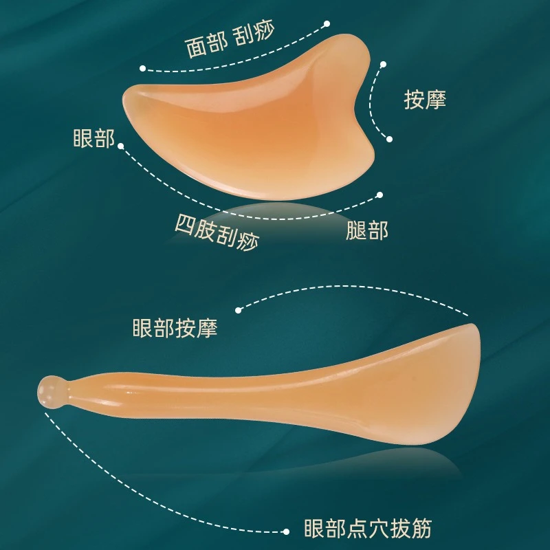 Skin Scraping Resin Gua Sha Massage Board Guasha Plate Face Eye SPA Massager Scrapers Tools For Face Neck Body And Legs - Image 3