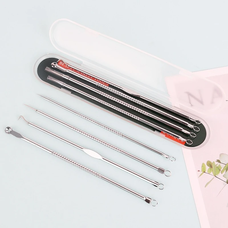 1 Set Stainless Steel Acne Needles Acne Tools Stainless Acne Needle Blackheads Remove Tool