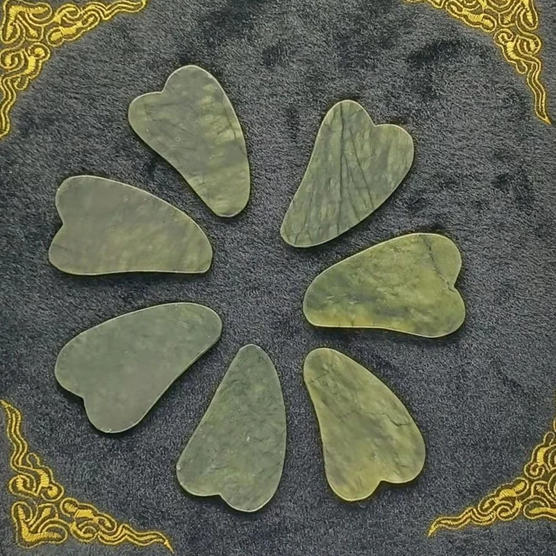 Jade Roller Gua Sha Scarping Tool, Natural Jade Face Beauty Roller Skin Care Tools, Jade Roller Set for Face Eye Neck Body Massage - Image 4