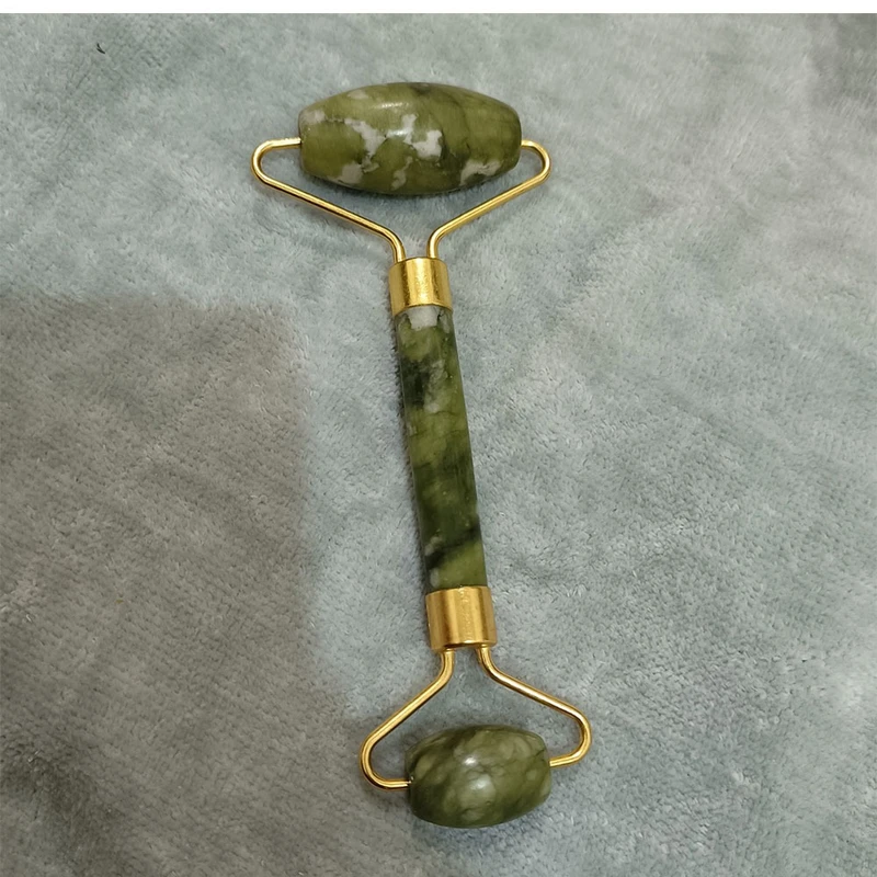 Jade Roller Gua Sha Scarping Tool, Natural Jade Face Beauty Roller Skin Care Tools, Jade Roller Set for Face Eye Neck Body Massage - Image 8