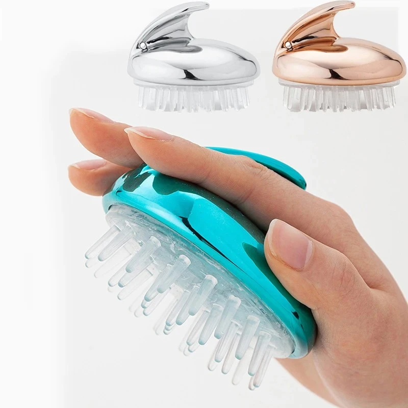 Hair Scalp Massager Shampoo Brush With Soft Silicone Bristles Scalp Hair Care Scrubber Contorl Dandruff Hair&Head Bath Washing Brush for Men and Women