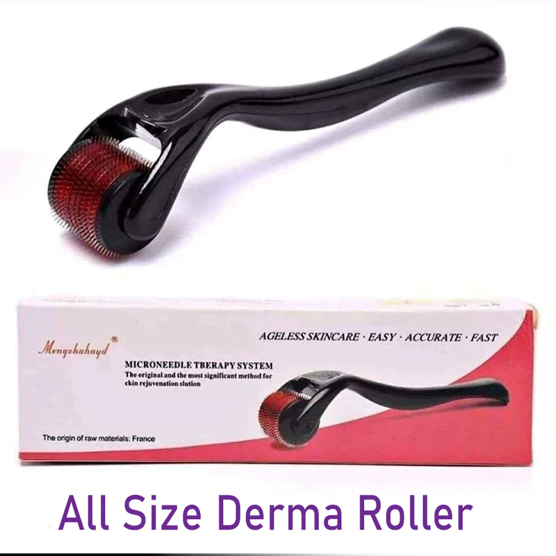 Derma Roller 540 Titanium Micro Needles for Beard Growth and Hair Loss All Size Avaiable (0.5mm, 0.75mm, 1mm, 1.5mm, 2mm, 2.5mm, 3mm)