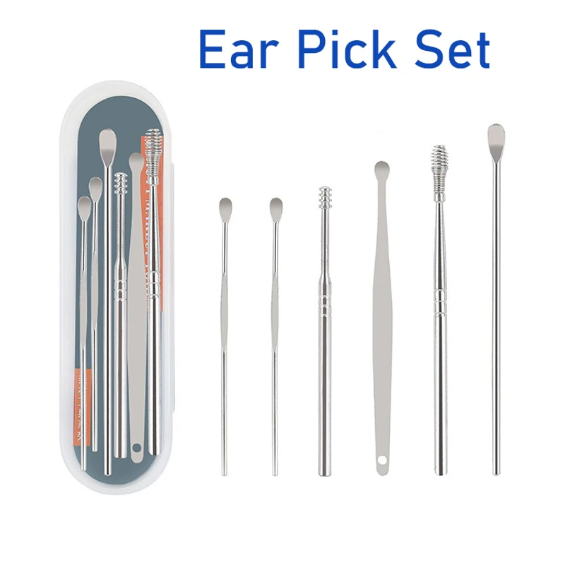 Stainless Steel Ear Pick Cleaner Set