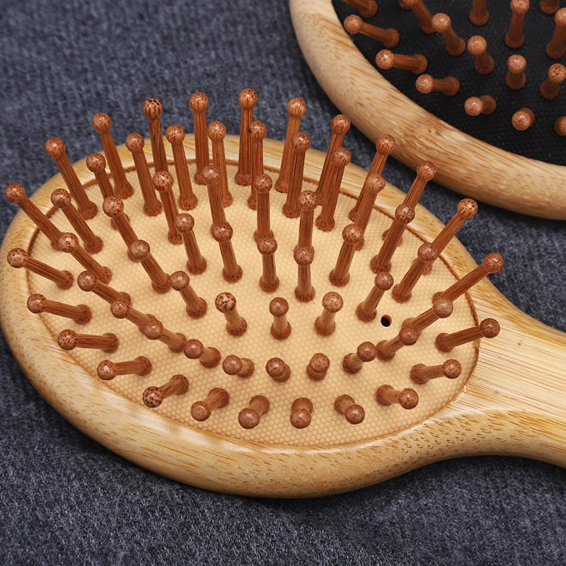 Wooden Bamboo Hair Brush Air Massage Comb Anti-static Scalp Combs Airbag Hairdressing Healthy Reduce Hair Loss Styli