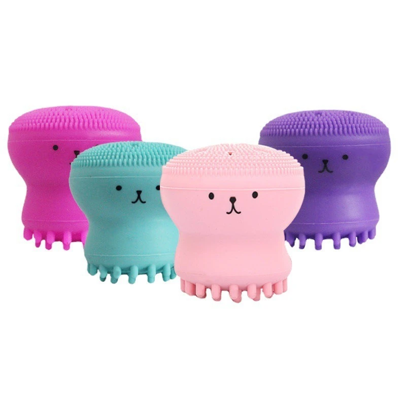 Octopus Shape Silicone Face Cleansing Soft Brush 1pcs