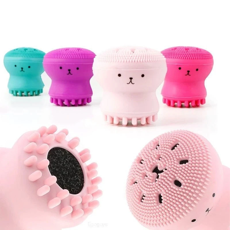 Octopus Shape Silicone Face Cleansing Soft Brush 1pcs - Image 3