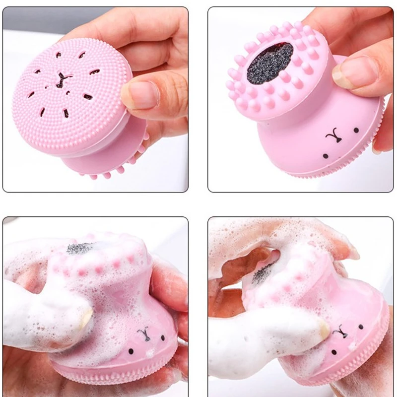 Octopus Shape Silicone Face Cleansing Soft Brush 1pcs - Image 4