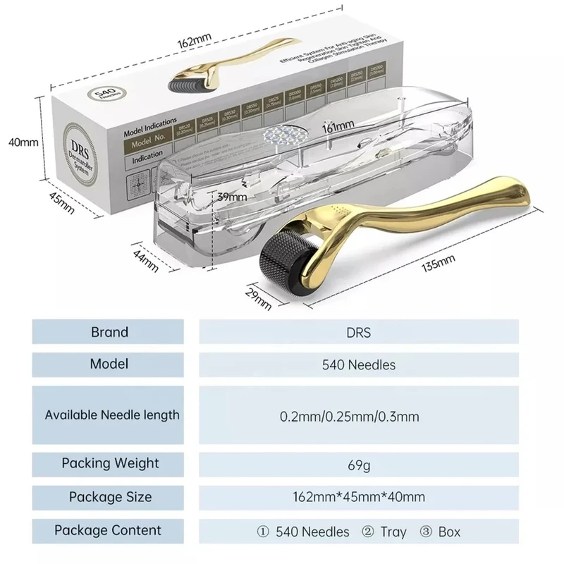540 Needle Micro Needle Roller Face and Hair Growth Roller All Size Available - Image 6