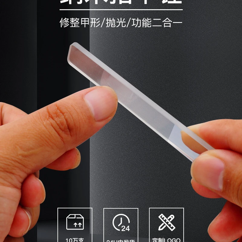 Nano Glass Nail Files Buffer Crystal Transparent Sanding Polishing Grinding Nail Block Durable Pedicure File Nail Art Tool