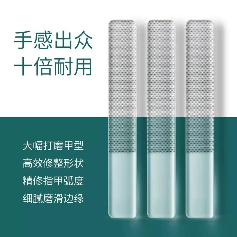 Nano Glass Nail Files Buffer Crystal Transparent Sanding Polishing Grinding Nail Block Durable Pedicure File Nail Art Tool