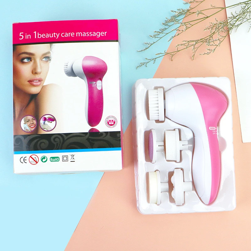 5 in 1 Facial Cleansing Brush Electric Face Wash (Without Bettary) - Image 3