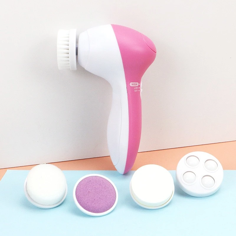 5 in 1 Facial Cleansing Brush Electric Face Wash (Without Bettary) - Image 4