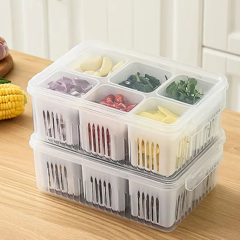 6 Grid Fridge Storage Box Container - Image 4