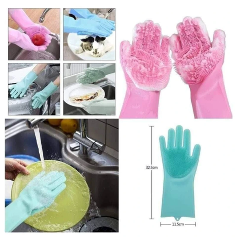 Silicon Kitchen Hand Gloves - Image 3