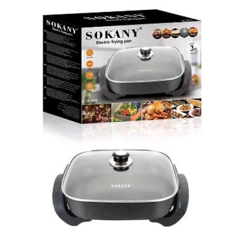 Sokany Electric Non-Stick Frying Pan – 1500 Watts – Black - Image 3