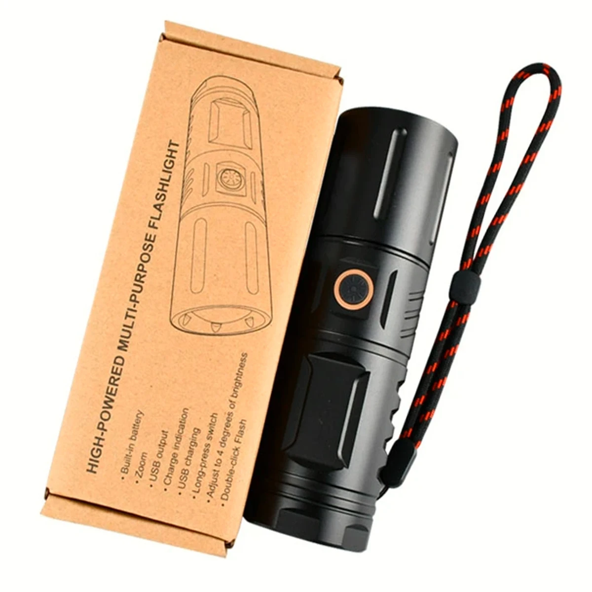 RECHARGEABLE LED TORCH LIGHT, WATERPROOF STRONG LED FLASHLIGHT WITH POWER BANK - Image 5