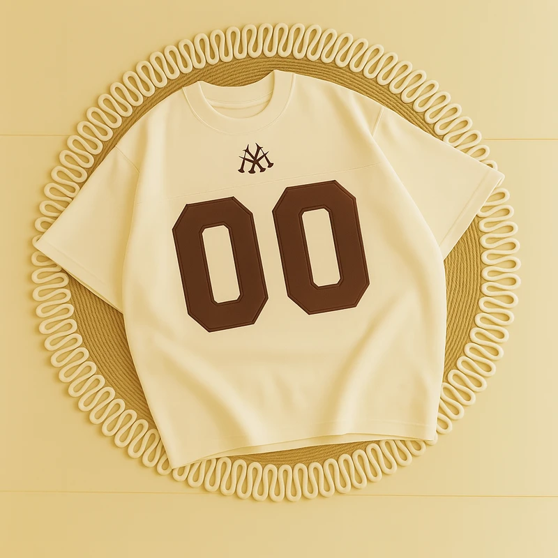 Embroidery Drop Shoulder T Shirt