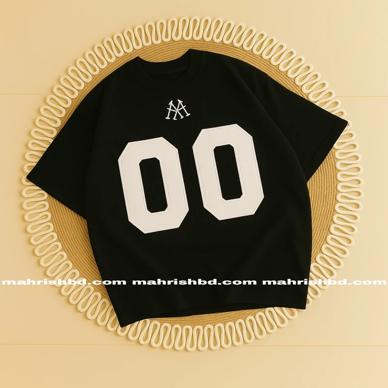 Embroidery Drop Shoulder T Shirt - Image 3
